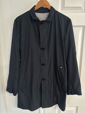 Herno NWD 100% Polyester Flight Rain Gray Jacket Size M/L